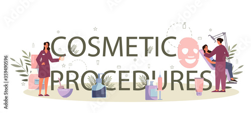 Cosmetologist concept, skin care and treatment. Young woman