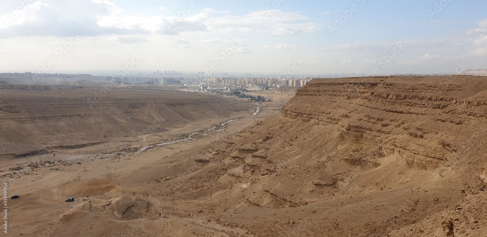 Wadi Degla Canyon spectacular view.