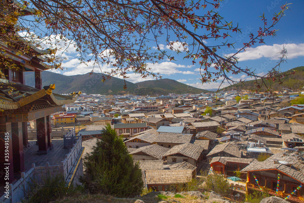 The ancient town of Shangri-La, a old town in Yunnan, China.