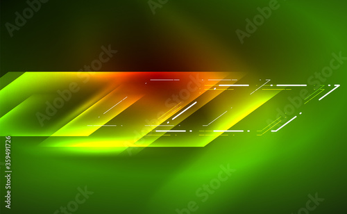 Dynamic neon shiny abstract background. Trendy abstract layout template for business or technology presentation, internet poster or web brochure cover, wallpaper
