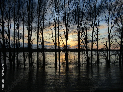 Rhein River Flooded, Duisburg