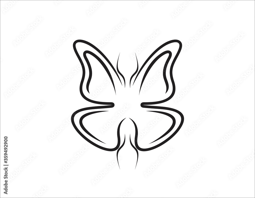 Butterfly silhouette vector illustration