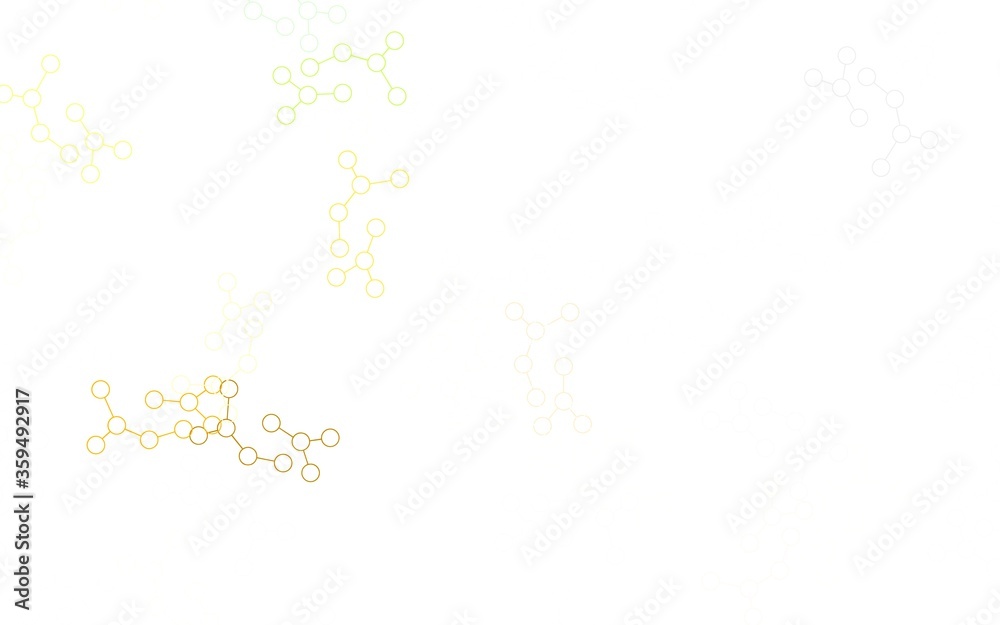 Light Green, Yellow vector texture with artificial intelligence concept.