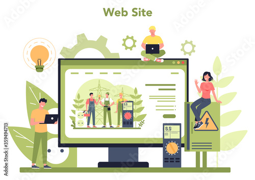 Electricity works service online service or platform. Online project