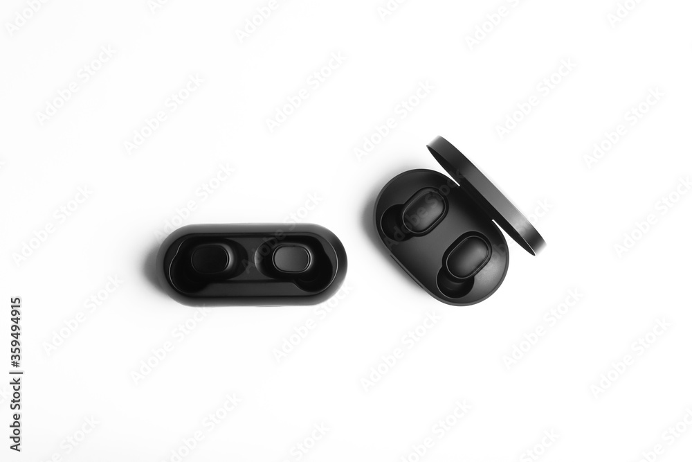 Bluetooth headphone on a white background . Bluetooth headphone on a white background .