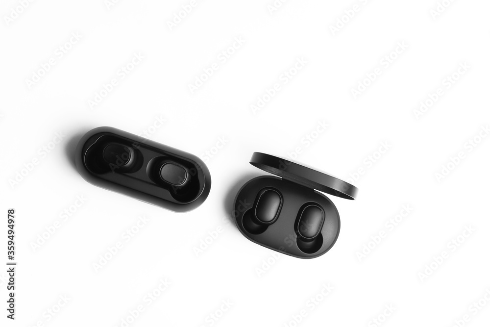 Bluetooth headphone on a white background . Bluetooth headphone on a white background .