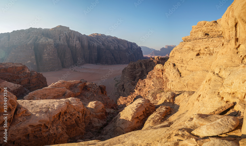 Obraz premium Wadi Rum Dessert at Sunset, Jordan