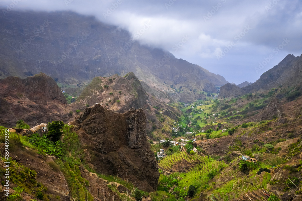 Paul Valley landscape in Santo Antao island, Cape Verde Paul Valley landscape in Santo Antao island, Cape Verde