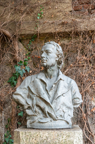 Bust sculpture of .Georg Raphael Donner in Bratislava, Slovakia