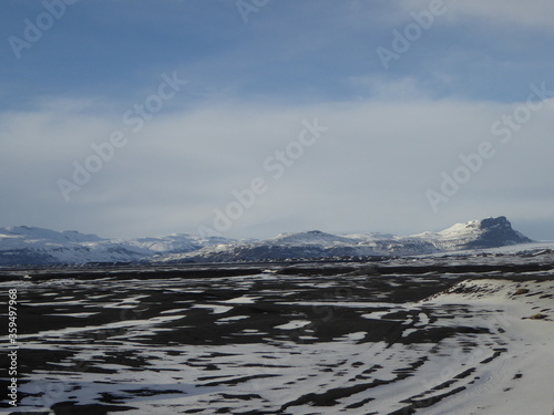 Cold snow landscape in Iceland