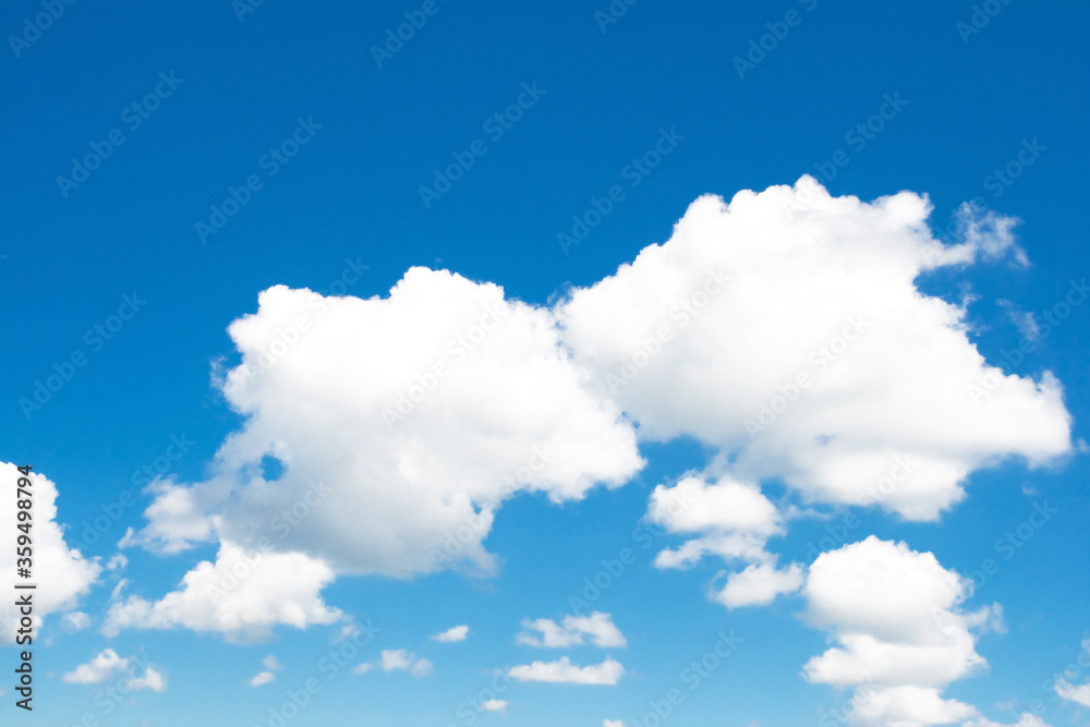 Summer blue sky with perfect white clouds. Cloudscape background Summer blue sky with perfect white clouds. Cloudscape background