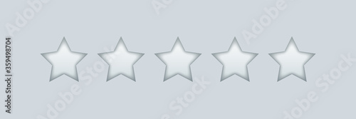 Fototapeta Naklejka Na Ścianę i Meble -  Vector illustration of Golden stars for review of product rating on a white background, for web sites and mobile applications