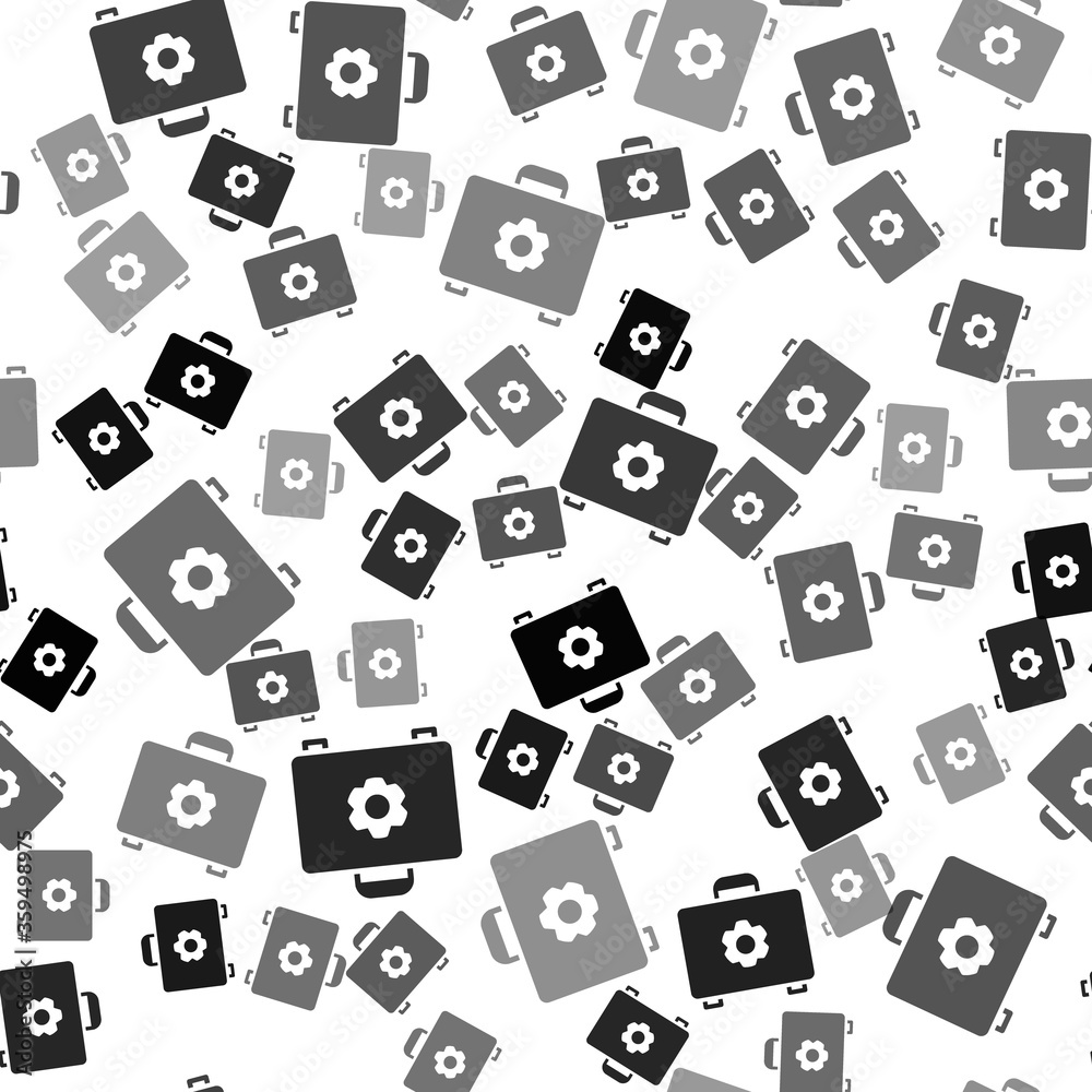 Black Toolbox icon isolated seamless pattern on white background. Tool box sign. Vector Illustration Black Toolbox icon isolated seamless pattern on white background. Tool box sign. Vector Illustration