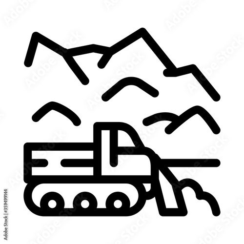 snow blower truck icon vector. snow blower truck sign. isolated contour symbol illustration