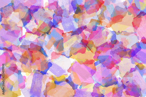 ちぎり絵風のカラフルなグラデーション  和風の背景画像