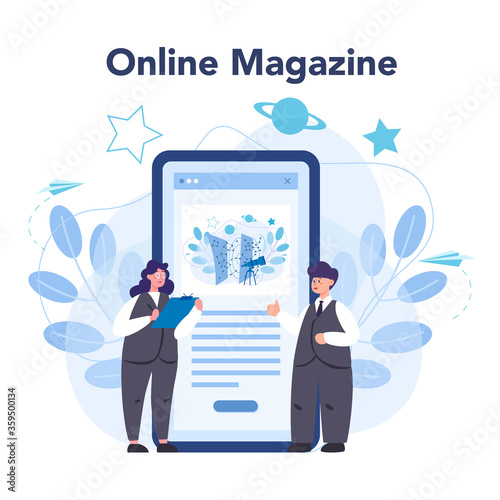 Astronomy and astronomer online service or platform. Professional