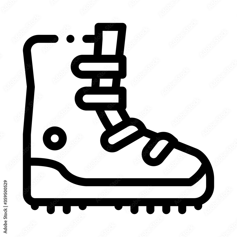 hiking tourist boot icon vector. hiking tourist boot sign. isolated contour symbol illustration hiking tourist boot icon vector. hiking tourist boot sign. isolated contour symbol illustration