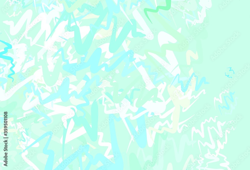 Light Green vector layout with curved lines. Light Green vector layout with curved lines.