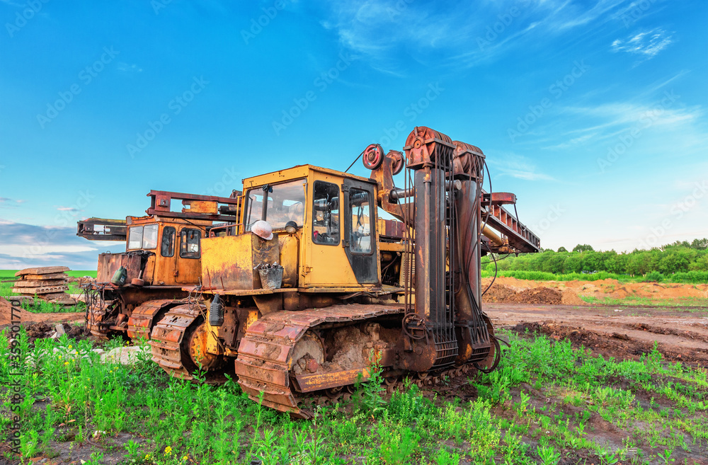 Fototapeta premium Pile driver
