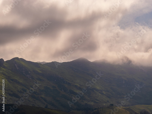 Mountains on a cloudy day