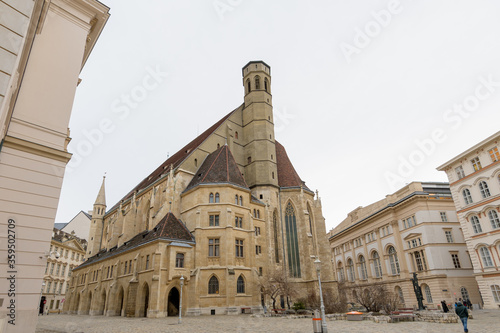 Minoritenkirche Church on Minoritenplatz in Old city center in Vienna of Austria.