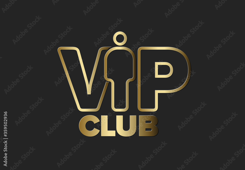 Golden Vip Club Logo Mark Stock Template | Adobe Stock