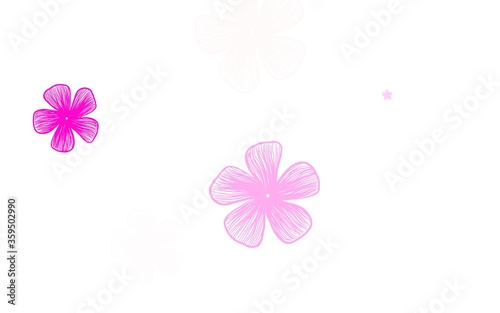 Light Pink vector natural backdrop with flowers.