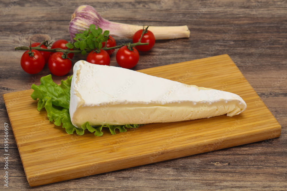 Brie cheese triangle served salad Brie cheese triangle served salad