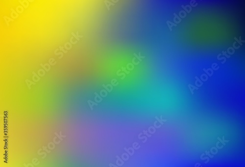 Light Blue, Yellow vector blurred background.