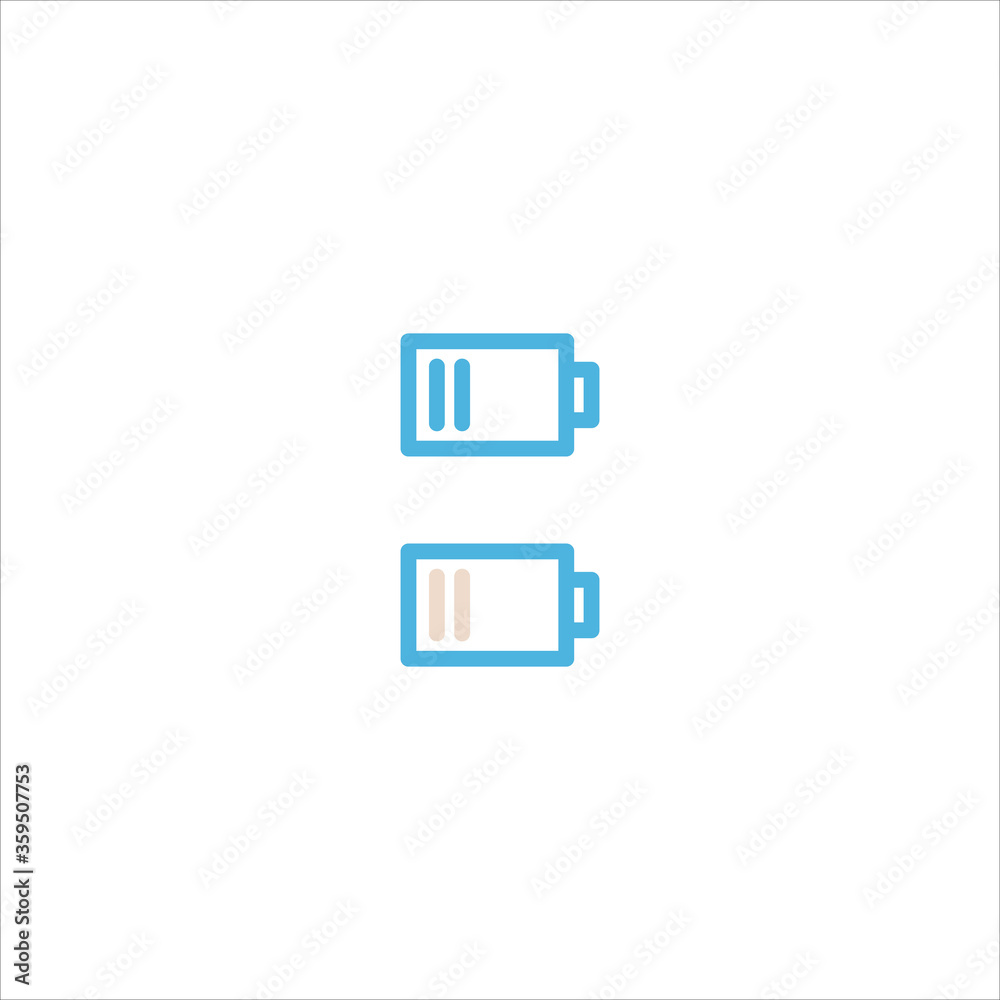 battery indicator icon flat vector logo design trendy