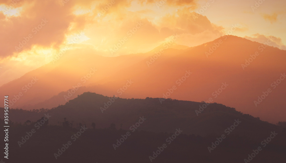 mountain and sunrise