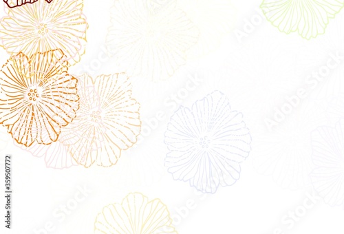 Light Multicolor vector abstract background with leaves.