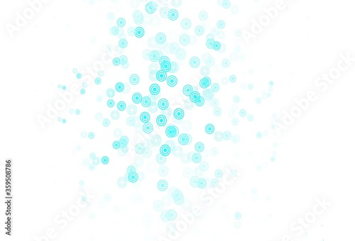 Light Blue, Green vector pattern with spheres.