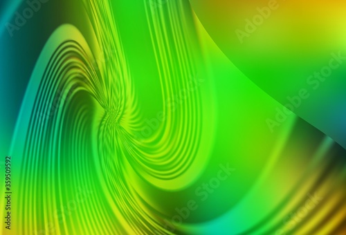 Light Green  Yellow vector glossy abstract backdrop.