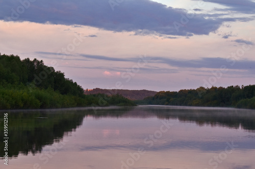 Fototapeta Naklejka Na Ścianę i Meble -  colorful dawn on a small river