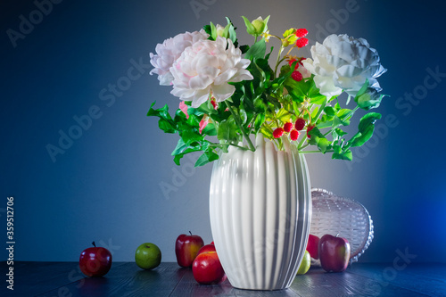 A bouquet of peonies and ra...
