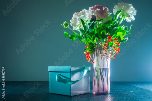 Greeting card in emerald to...