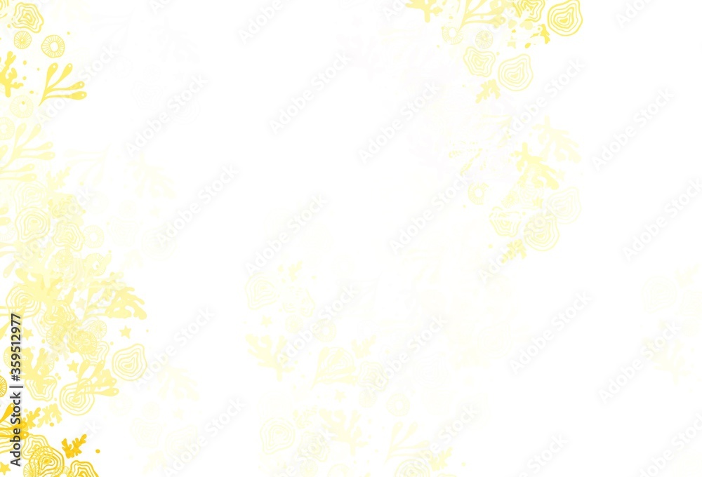 Light Yellow vector background with abstract shapes. Light Yellow vector background with abstract shapes.