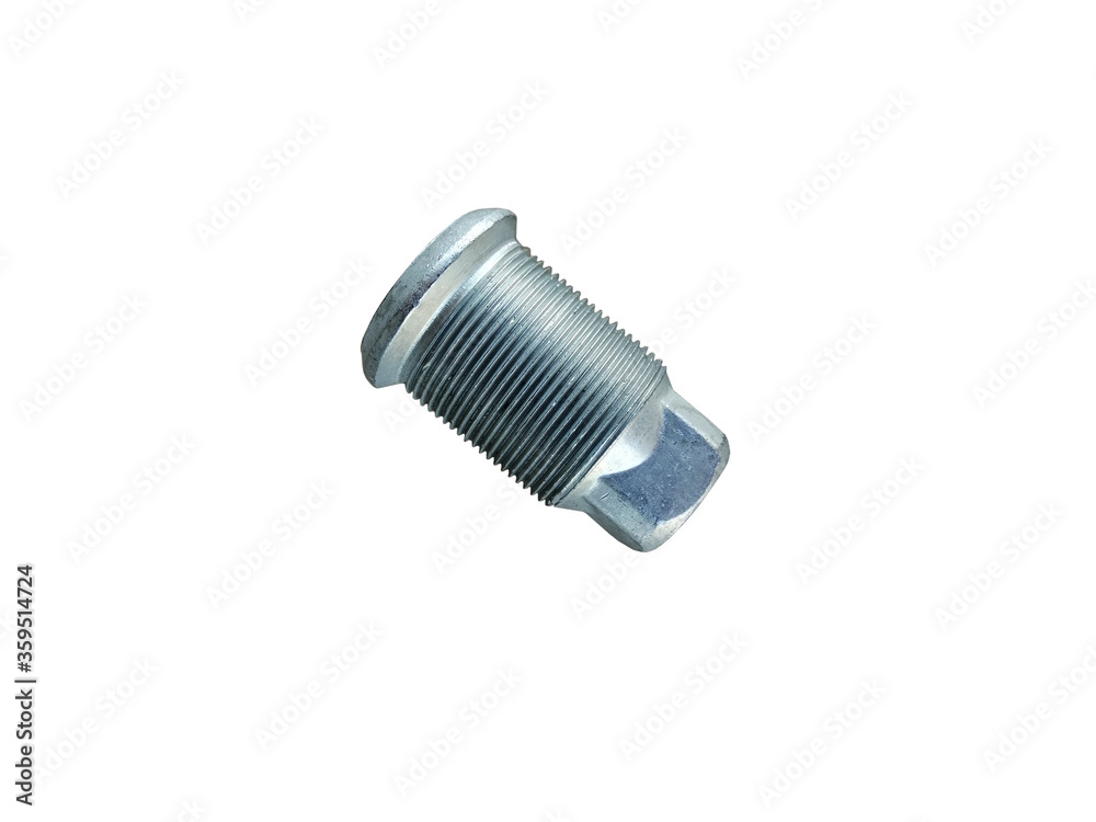 Car wheel mounting cap on an isolated white background. New spare parts. Car wheel mounting cap on an isolated white background. New spare parts.