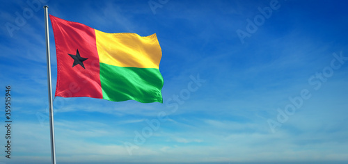 The National flag of Guinea Bissau