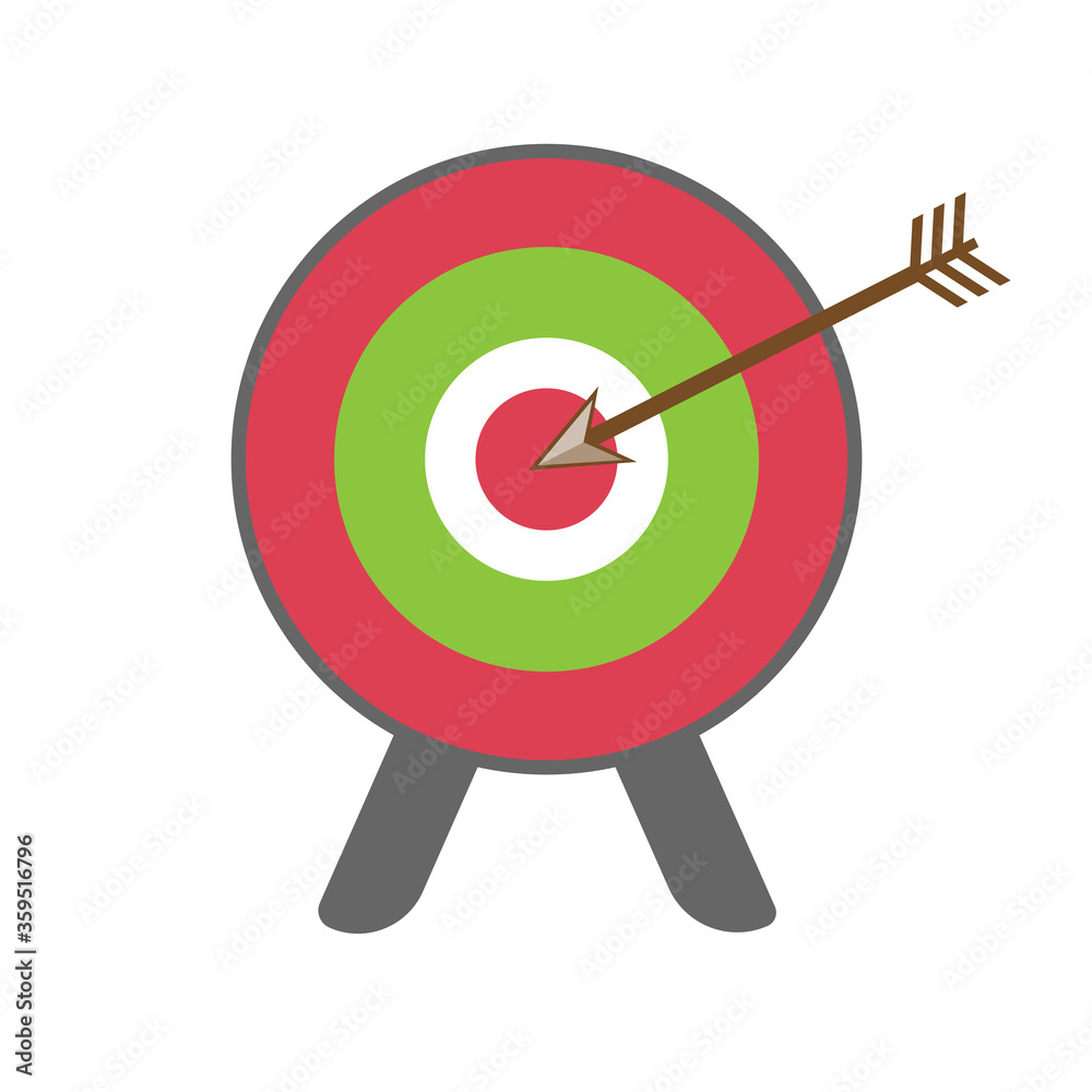 Target Icon Bullseye Business Success Strategy Accuracy Dartboard Red And Green Illustration Vector Target Icon Bullseye Business Success Strategy Accuracy Dartboard Red And Green Illustration Vector