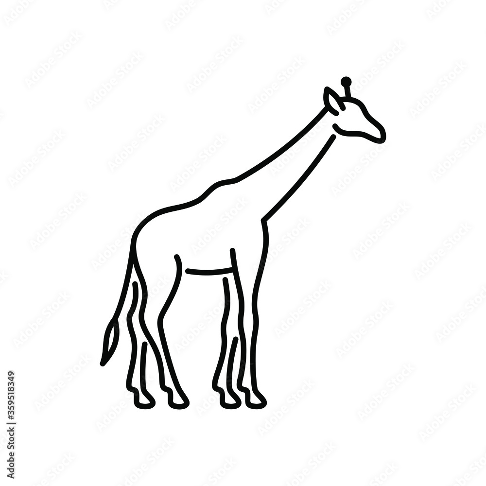 Giraffe vector icon. African wildlife, savannah animal. Giraffe vector icon. African wildlife, savannah animal.