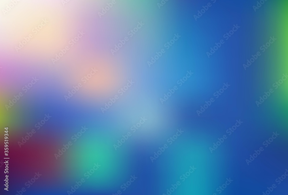 Light Blue, Yellow vector blurred bright template.