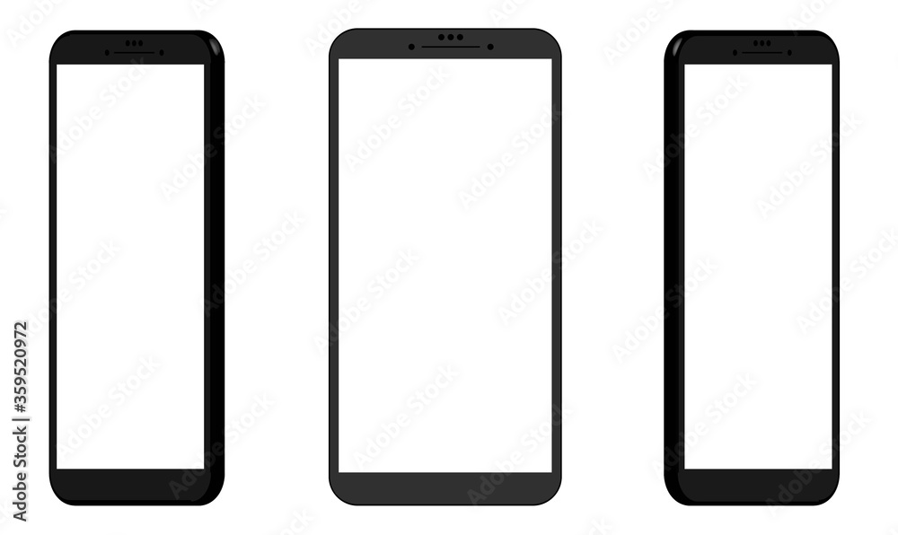 Cell phone mockups, vector phone mockups Cell phone mockups, vector phone mockups