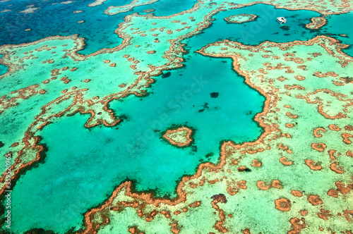 Heart Reef, Australien, Great Barrier Reef, Luftaufnahme © Alicia