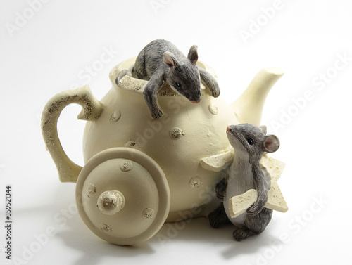 Decorative mouse figure on a white background