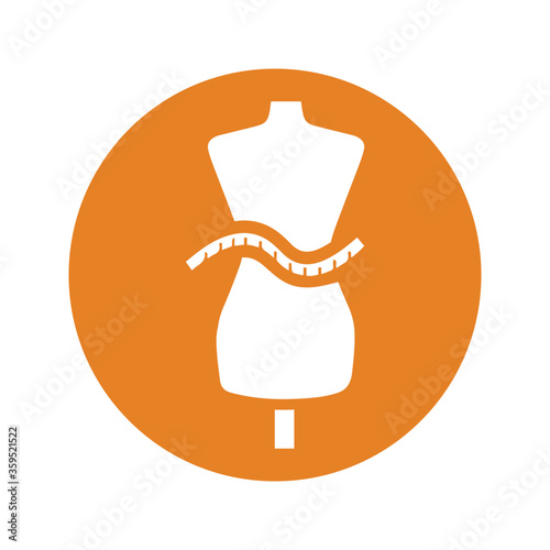 Cloth size guide icon / clothing measurement vector