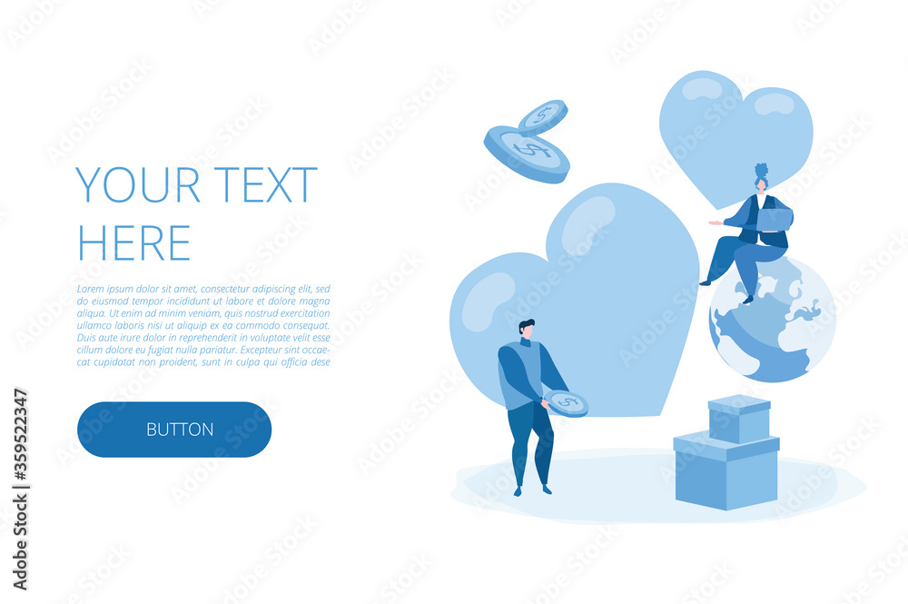 Voluntary help, Social help, support. Vector illustration for web banner, infographics, mobile. charity foundation activity.
Voluntary help, Social help, support. Vector illustration for web banner, infographics, mobile. charity foundation activity.