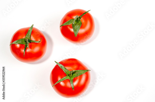 Fresh Red Tomatoes Isolated On White