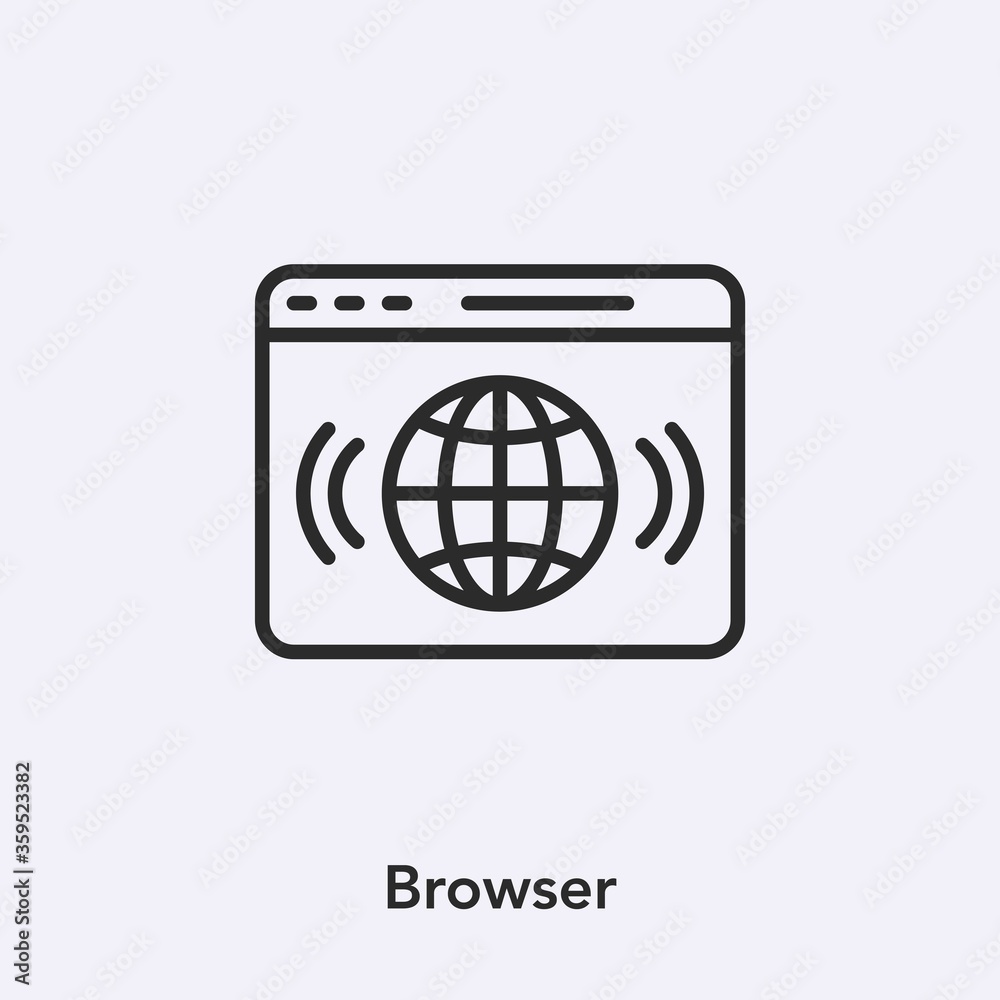 browser icon vector sign symbol browser icon vector sign symbol